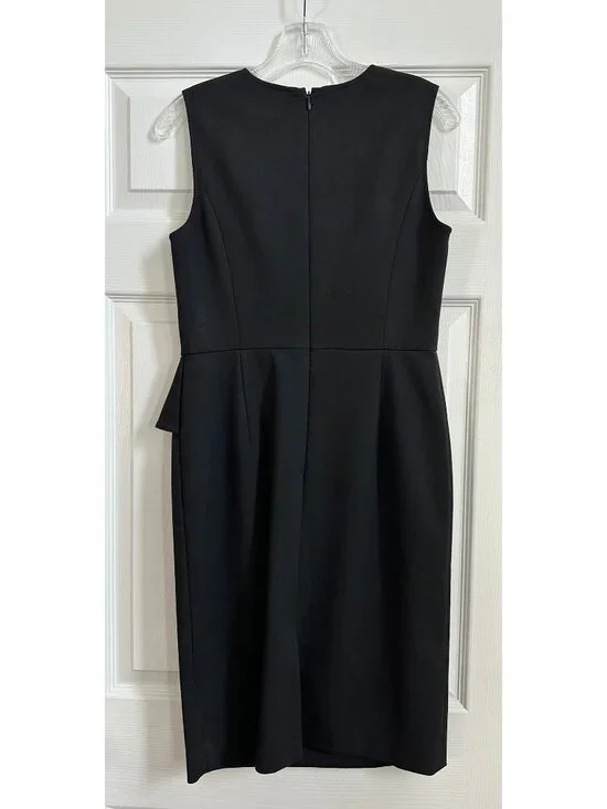 Gorgeous LOFT Black Dress with side peplum detail - Size 6 - Picture 2 of 5